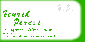 henrik percsi business card